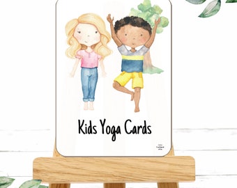 Kids Yoga Flashcards | Flashcards | Digital Download | DIY flashcards | Yoga Poses | Montessori Cards | Homeschooling | Movement cards |