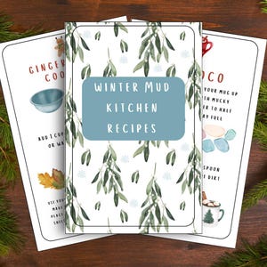 Schede di ricette Winter Mud Kitchen / Apprendimento e gioco / Educativo / Download immediato / Homeschool / Gioco all'aperto / Attività divertenti / Natura /
