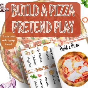 Build a Pizza | pretend Play | Preschool printable | Kindergarten | Busy book | Toddler Printables | Toddler activities | Preschool | play |