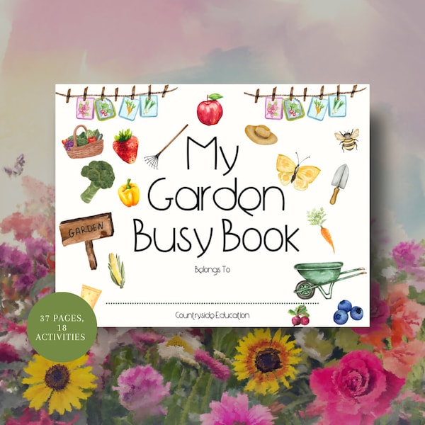 My Garden Busy Book | Busy Book | Homeschooling | Spring Busy Book | Toddler Activities | Busy Book Montessori | Morning Busy Book |