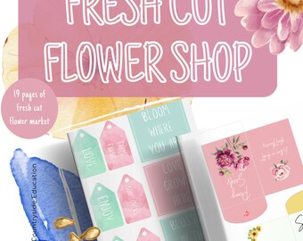 Dramatic Pretend Play| Flower Shop printables for kids| Flower garden/shop | Homeschool | Education | Preschool Activities | Printable play
