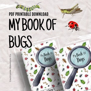 My Book Of Bugs | Printable PDF | Education & Exploring | Homeschooling | Nature school | Bugs | Bug hunting | Instant Access | Nature Study