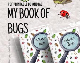 My Book Of Bugs | Printable PDF | Education & Exploring | Homeschooling | Nature school | Bugs | Bug hunting | Instant Access | Nature Study