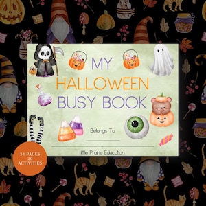 Halloween Busy Book | Printable Halloween Activity Book | Halloween Busy Binder for Kids | Education | Homeschool | Digital Download