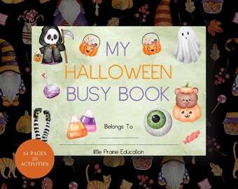 Halloween Busy Book | Printable Halloween Activity Book | Halloween Busy Binder for Kids | Education | Homeschool | Digital Download