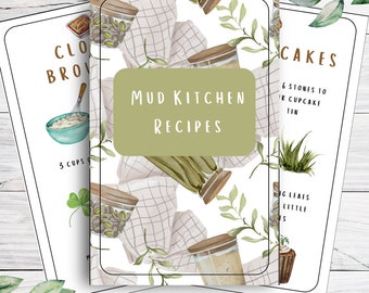Printable Mud Kitchen Recipe Cards | Educational Learning Resources | Montessori Materials|Summer Activities | Forest School | Imagination |
