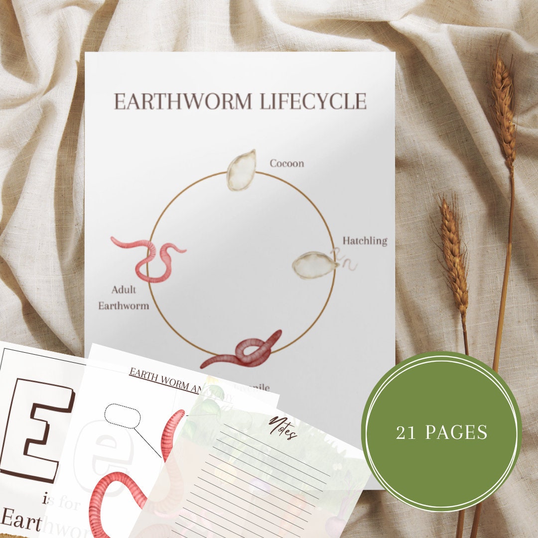 Earthworm Unit Study Nature Study Homeschool Education Printable PDF ...