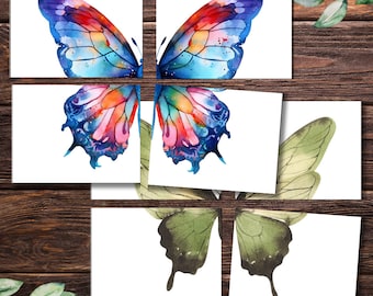 Butterfly Matching Card Game | Symmetry Puzzle | Toddler & preschool Activity |Butterfly Pattern Cards | Montessori | Flash Cards |Education