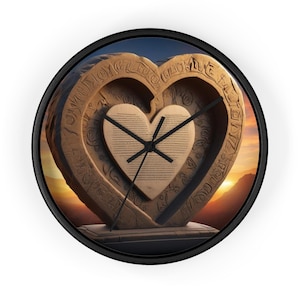 Write Your Words on the Tablet of My Heart Wall clock