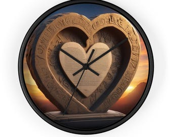Write Your Words on the Tablet of My Heart Wall clock