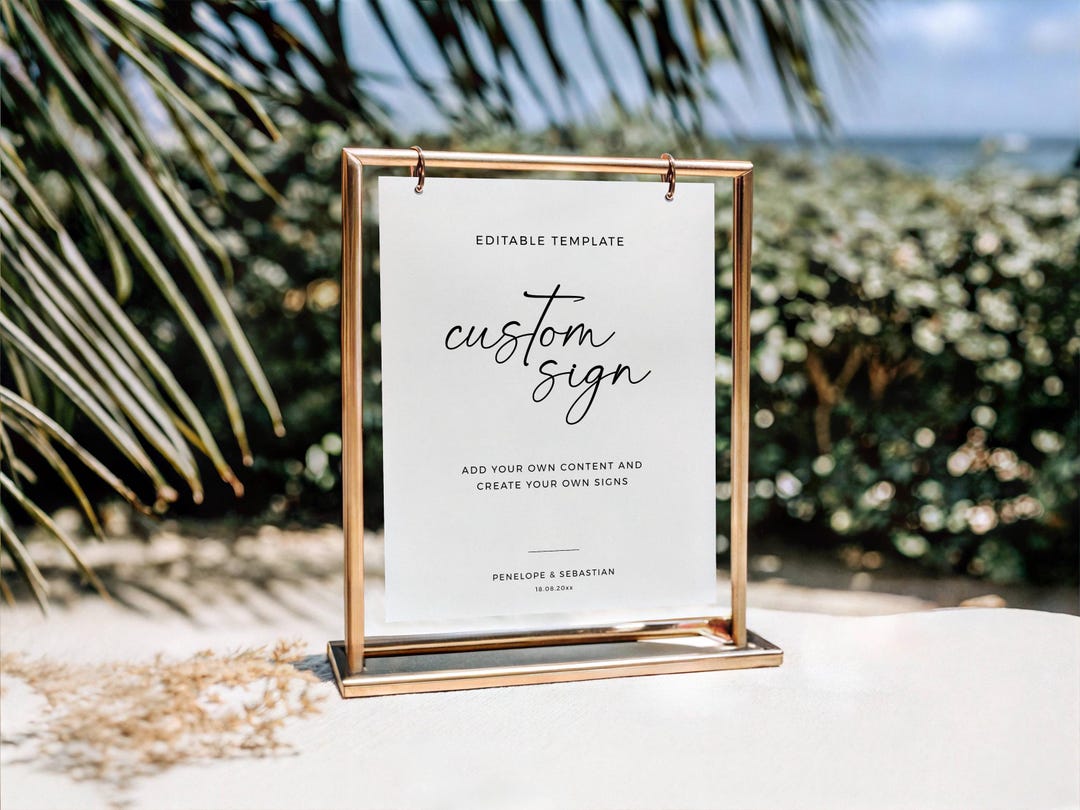 Minimalist Custom Sign Template, Create Your Own Sign, Modern Editable ...