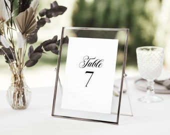 Minimalist Table Number Template, Printable Table Numbers, Find Your Seat Table Numbers, Wedding Seating, Modern Table Number Sign - 001