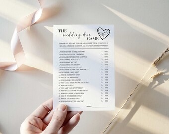 Editable Wedding Shoe Game Template, Bride and Groom Printable, Fun Couples Game, His or Hers Newlyweds Trivia, Reception Games - 005