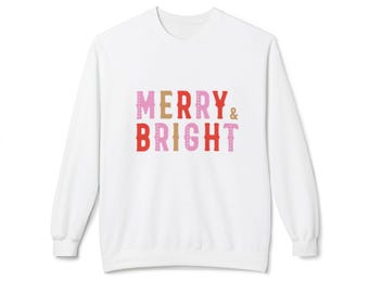 Moletom de lã Merry & Bright: gola redonda ecológica de peso médio