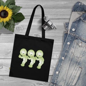 Smiski Design Organic Cotton Tote Bag: Eco-Friendly Reusable Shopping Bag
