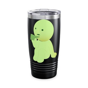 Niedlicher Smiski Ringneck Becher, 20 Unzen - Entzückende Kawaii Design Tasse, Kaffeetasse, Teebecher, Reiseflasche, Geschenk für Freunde