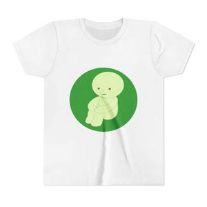 Bonita camiseta juvenil de manga corta Smiski, camiseta con personaje de dibujos animados kawaii, camiseta gráfica para niños, divertida camiseta infantil, camiseta infantil única, camiseta de verano para niños