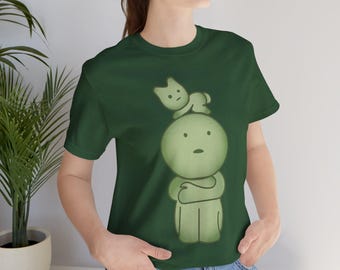 Camiseta unissex fofa Smiski, camiseta de design urbano kawaii, presente para amantes de anime, camisa de manga curta, blusa de personagem japonesa, vestuário de rua