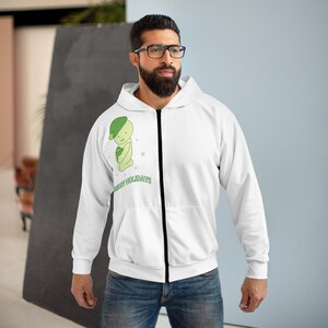 Cute Smiski Unisex Zip Hoodie, Kawaii Anime Design Sweatshirt, Cozy Hooded Jacket, Fun Cartoon Character Outerwear, Unique Fashion Top,