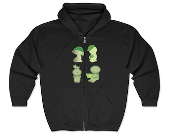 Smiski Hoodie: Kawaii Japanese Zip Up Sweatshirt