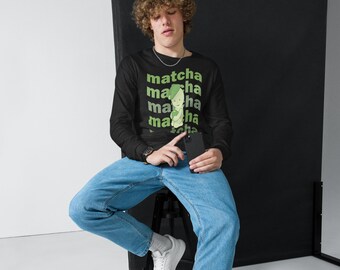 Smiski Matcha Tea Lover Sweat Shirt | Kawaii Graphic shirt