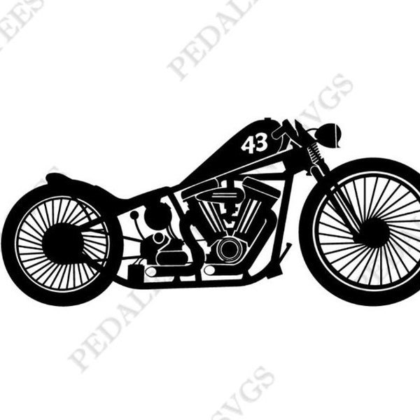 Custom Chopper Bobber Motorcycle SVG,PNG Digital Download for Cricut.