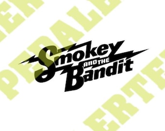 1977 Smokey and the Bandit Style Logo, SVG.  Digital Download for Cricut. 1 PNG file also included.