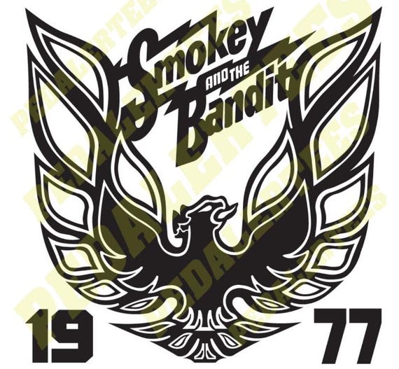 Smokey and the Bandit 1977 Firebird and Logo SVG PNG Cut