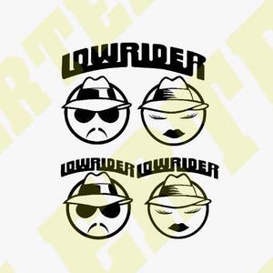 Low Rider Man and Woman Logo Bundle SVG PNG Digital Download for Cricut and Silhouette