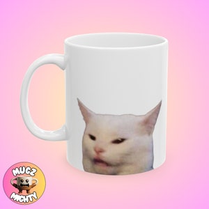 Smudge The Cat Meme, Rolig mugg, Meme-mugg, Dum mugg, Modern mugg, Presentidé, Självmedveten, Kaffeälskare, Udda mugg, Anpassad mugg, 30 cl