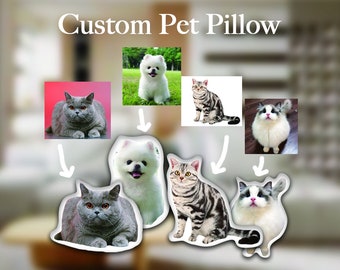 Custom 3D Pet Pillow | Personalized Pillow | Pet Memorial Gift | Personalize Dog Gift | Dog Pillow | Cat Pillow | Pet Lover Gifts