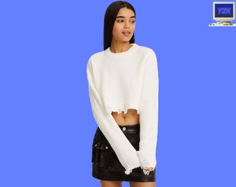 Women's Sweater,Y2k Clothing,Harajuku,Y2K Women's Streetwear,Women's Solid Basic,Aesthetic sweater,Crop Top,preppy clothes