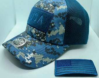 アメリカ国旗刺繍アイロンパッチ調節可能なアーバンカモトラッカー