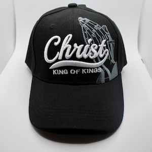 Christus König der Könige Hut. Jesus Baseballkappe. Schwarzer Hut. Jesus König der Könige Trucker Hat. Geschenk zum Vatertag. Ich liebe Jesus Cap