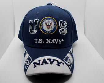 アメリカ海軍エンブレムキャップ - 刺繍入りアメリカ海軍帽子