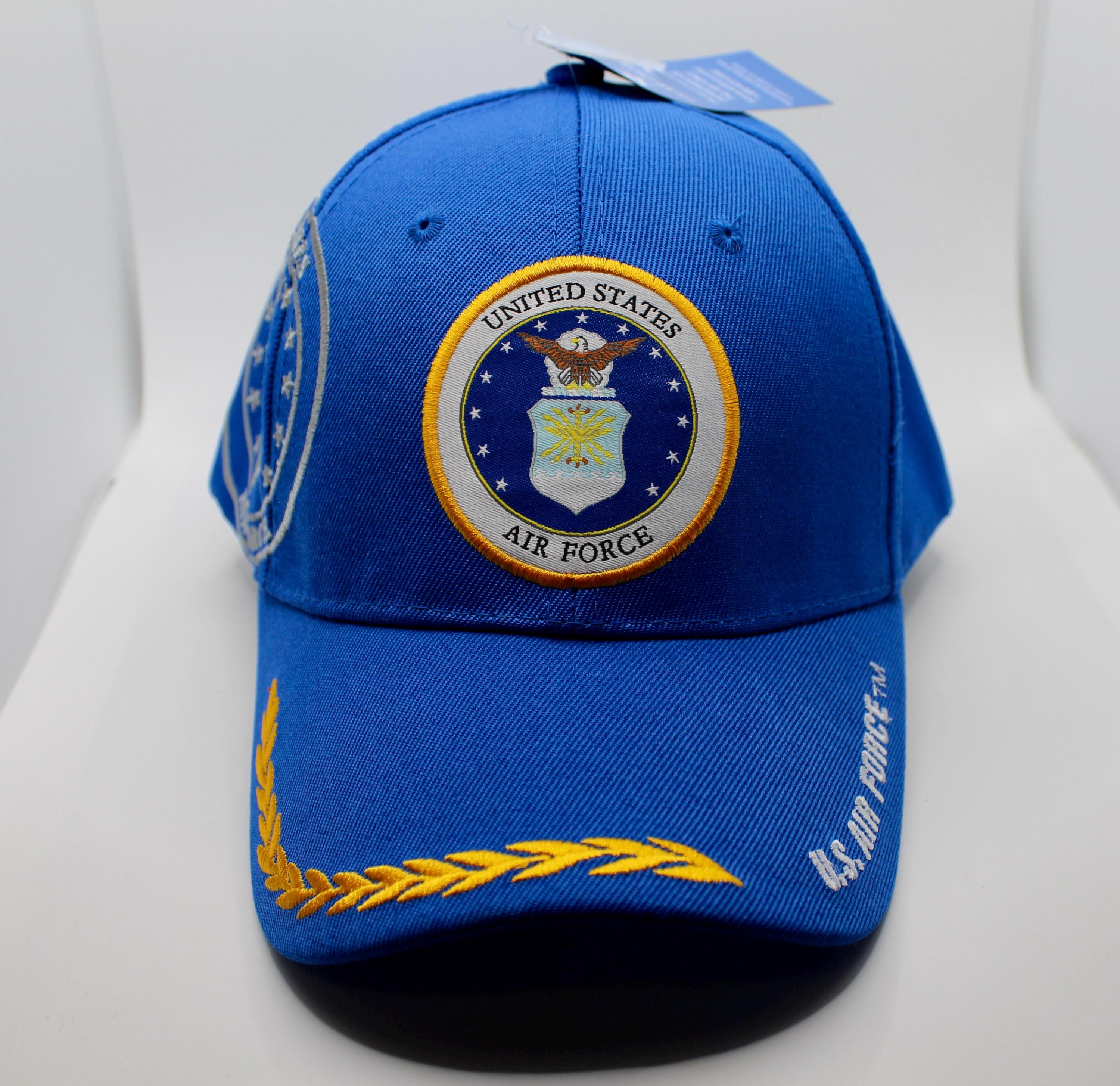 U.S. Air Force Hat. US Air Force Big Logo Cap. USAF Light Blue Hat. Officially Licensed US Air Force Embroidered Cap. Gift for Veterans.