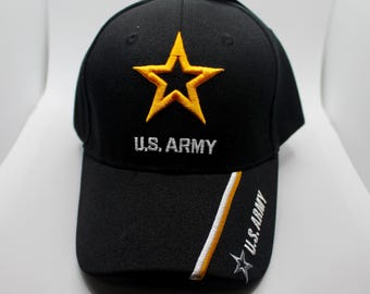 アメリカ陸軍　軍帽 アメリカ陸軍スターブラックハット。退役軍人への贈り物。陸軍キャップ