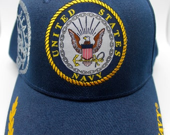 U.S. Navy Hat. Navy Logo Cap. US Navy Baseball Hat. Military