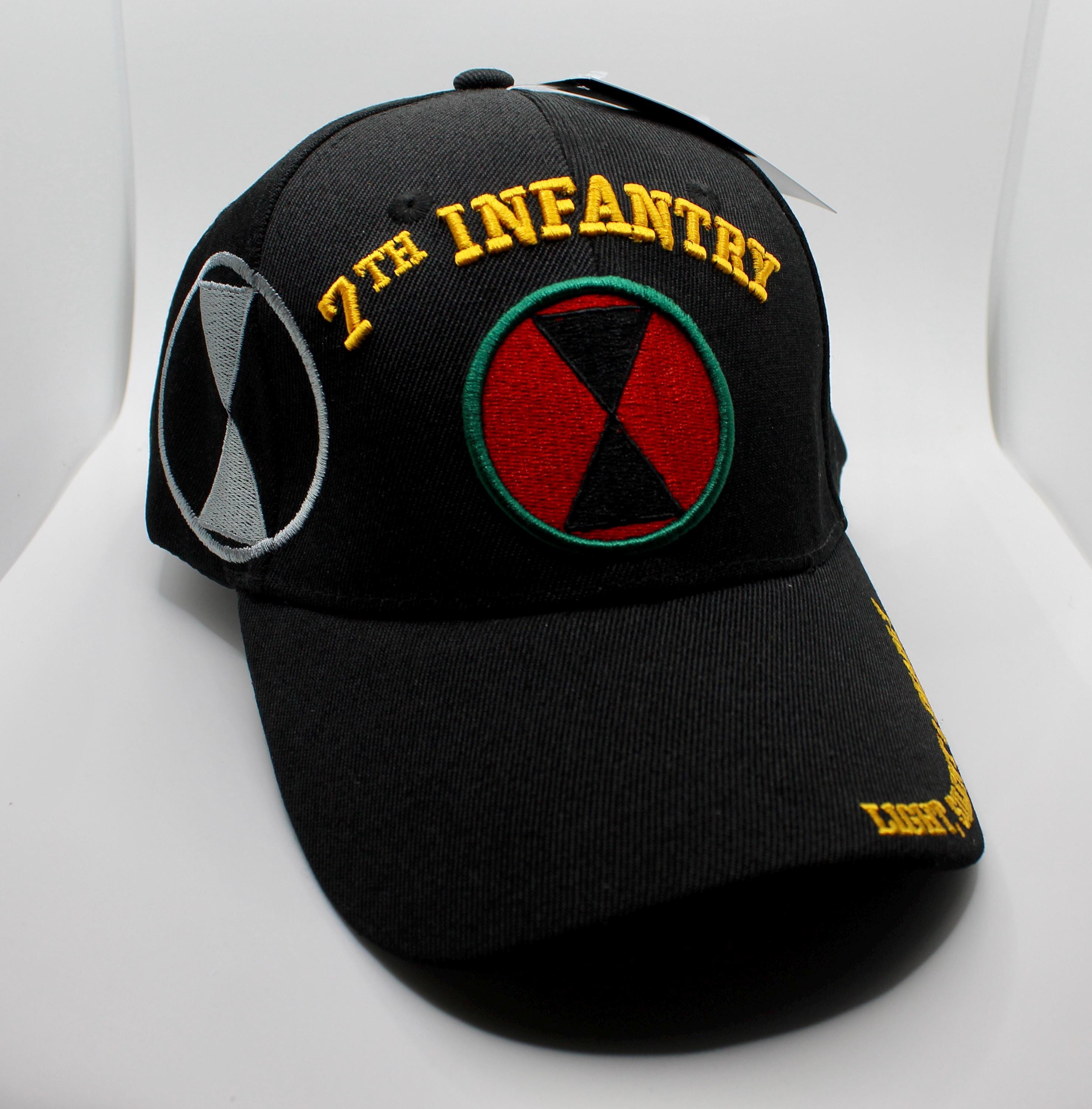 US Army 7th Infantry Division Hat. US Army Cap. U.S Army Black Hat