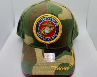 U.S. Marines Camo Hat. Marine Corps Logo Hat. Officially Licensed United States Marine Embroidered Cap. The Few, the Proud Marine Corps Hat
