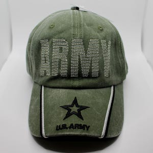 US Army Hat. Big Letters Army Green Hat. US Army Baseball Hat. U.S Army Hat. Officially Licensed US Army Embroidered Cap. Veterans Day Gift