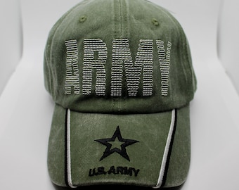 アメリカ陸軍の帽子。刺繍入りのアメリカ陸軍キャップ。お父さんへの