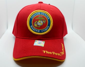 U.S. Marines Hat. Marine Corps Logo Hat. Officially Licensed United States Marine Embroidered Red Cap. The Few, the Proud Marine Corps Hat
