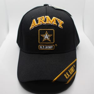 Army Black Hat. Army Big Star Logo Hat. Army Baseball Hat. Officially Licensed US Army Embroidered Cap. U.S. Military Cap. Veteran Day Gift