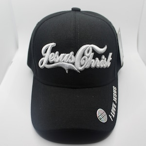 Jesus Christ Hat. I Love Jesus Baseball Cap. Christian Black Hat. Trucker Hat. Father's Day Gift. Jesus Christ Embroidered Cap. Religious