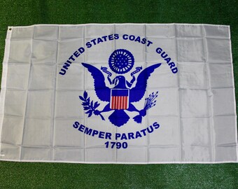 12x18 US Coast Guard Boat Flag – Polyester With Grommets – New