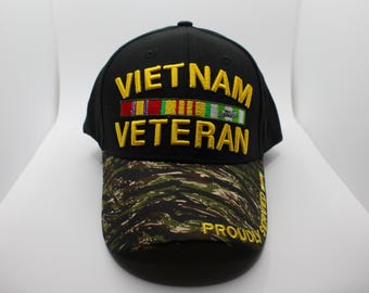 ベトナム戦争退役軍人用帽子。刺繍入りのベトナム戦争退役軍人全員に