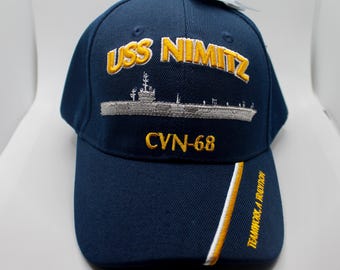 U.S. Navy Baseball Hat. Officially Licensed USS Nimitz CVN-68 Hat
