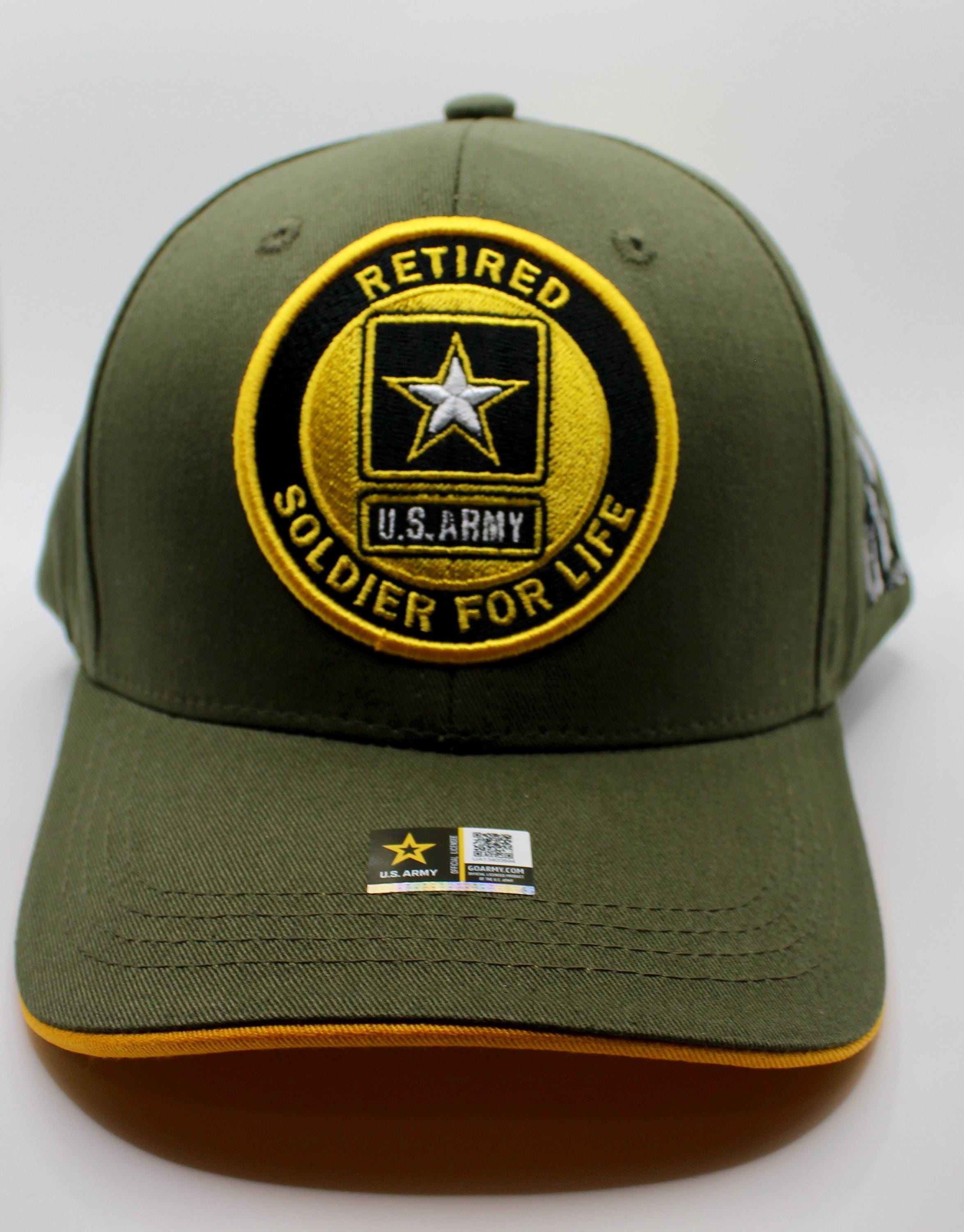 Retired Army Hat. Army Seal Green Hat. US Army Baseball Hat. Army
