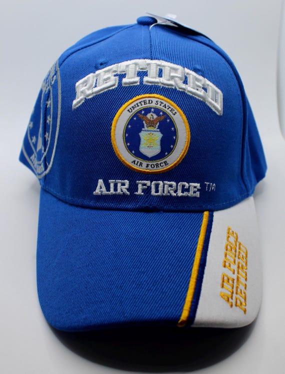 Cappello Baseball US Air Force In Pensione | Con Licenza Ufficiale | Regolabile, Twill, Blu | Nuovo - Foto 3